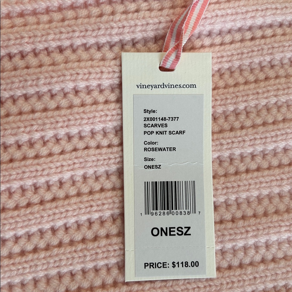 Vineyard Vines Rosewater Knit Scarf new with tags - Picture 2 of 5